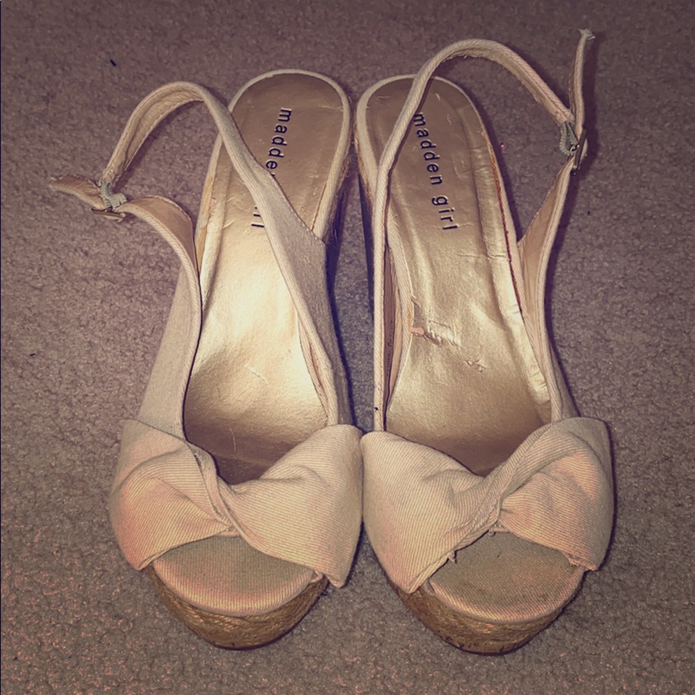 Madden Girl Twist Cork Wedges